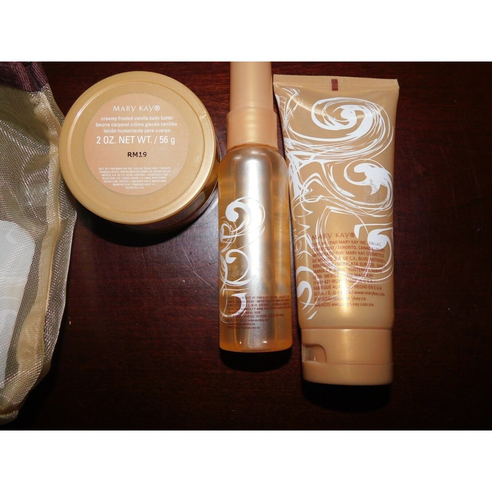 MARY KAY CREAMY FROSTED VANILLA BODY BUTTER W/ SHEA BUTTER WASH MIST GIFT SET - Picture 3 of 5